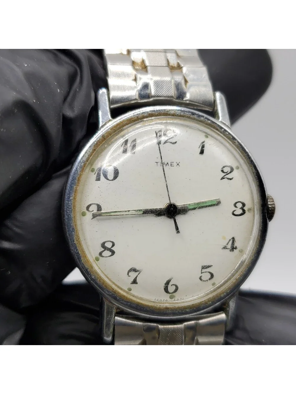 Vintage 1971 Timex Mercury Mechanical Watch 33mm For Parts Or Repair